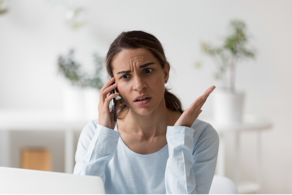  frustrated talking with insurance company